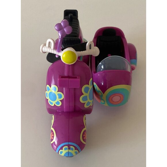 Hasbro Littlest Pet Shop LPS Purple Moped Scooter Side Car  2010 Row Boat - Picture 3 of 16
